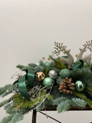 Новогодняя композиция на стол 2